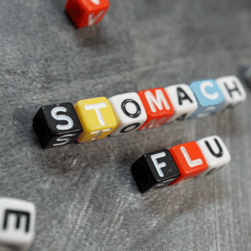 newborn stomach flu symptoms