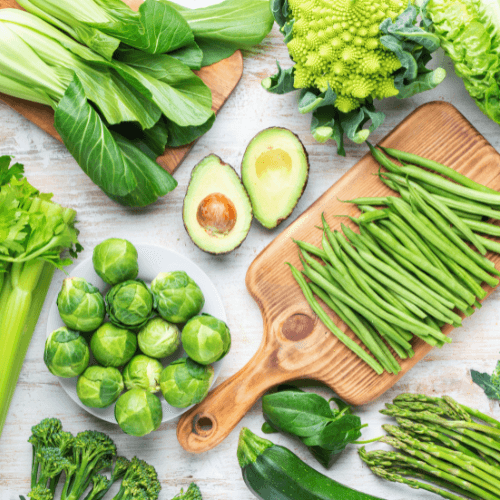 leafy green vegetables